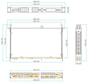 Rgblink dẫn hiển thị Bộ vi xử lý X1 PRO 4K mở rộng quy mô và chuyển đổi HS-RGBlinkX1pro - Product Image 4