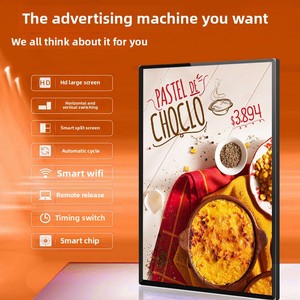 Schermo per annunci LCD Android da 32 pollici montato a parete All-In-One Non Touch per lettori di rete con testo - Product Image 1