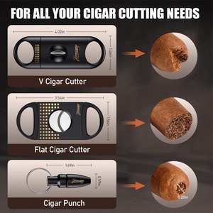 Cigar <strong>Humidor</strong>, Cedar Wood <strong>Humidor</strong> Cigar Box, Glass Top Desktop <strong>Humidor</strong> with Front Hygrometer, Humidifier, Divider - Product Image 4