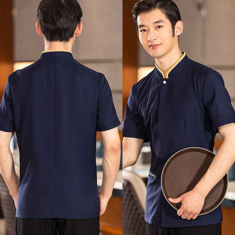 Bleu marine-homme manches courtes