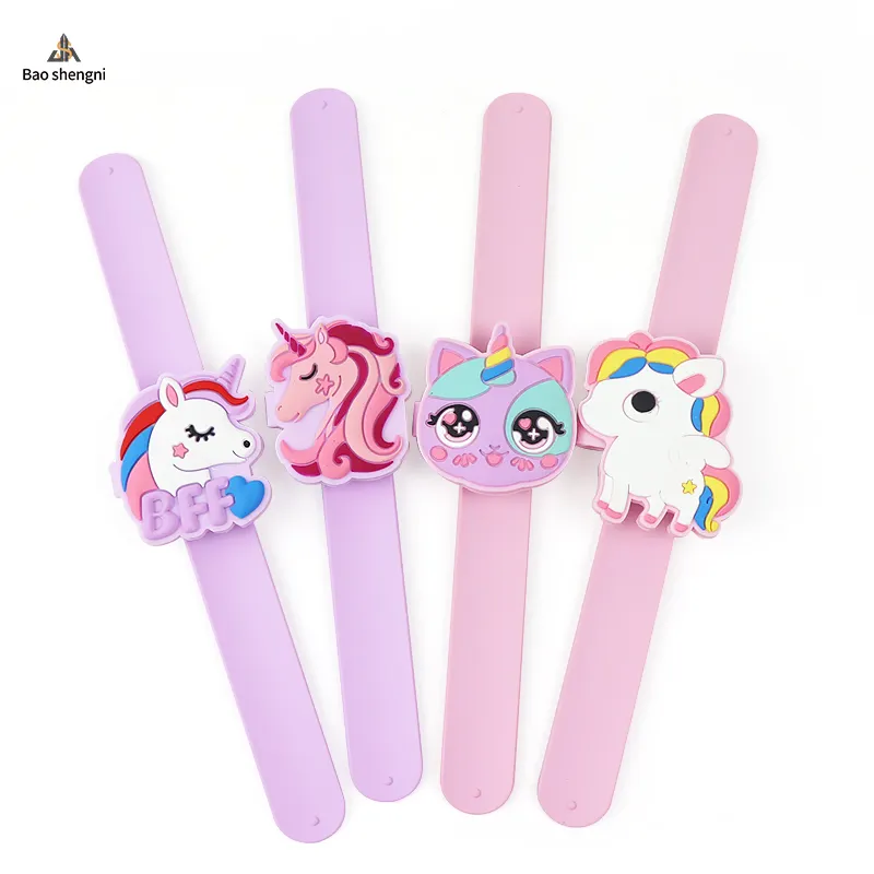 Vente en gros, silicone numérique led électronique étanche pour écoliers enfants licorne montres slap play toy watch