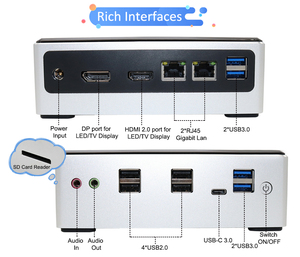 [Eglobal Core i7 10510U 10710U 10810U] KabyLake Gaming Mini-PC Win10 DDR4 M.2 SSD V310 i7 Computer Cyber Power PC-Spieler Nuc - Product Image 4
