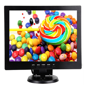 Monitor de tamaño pequeño de 12 pulgadas, 12 pulgadas, 1024*768, pantalla LCD cuadrada, Monitor de ordenador con VGA, HDMIe, RCA, BNC, altavoz USB, 12V CC - Product Image 1