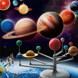 Güneş sistemi enstrüman Model seti dokuz gezegen boyama modeli eğitim çocuk bilim Planetarium oyuncak plastikten yapılmış - Product Image 4