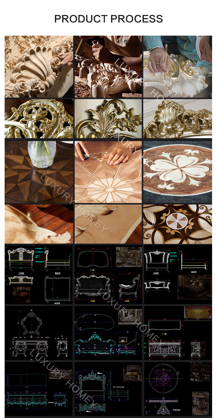 luxury dubai bedroom furniture set for sale from foshan