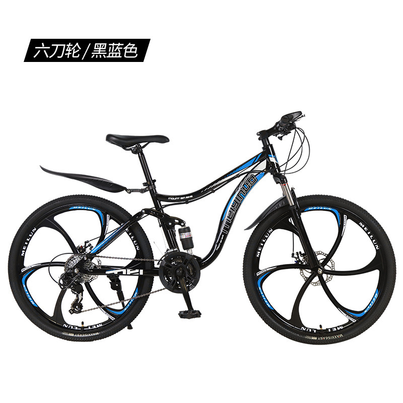 black and blue-six-blade integrated wheel