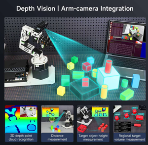 DOFBOT Pro 3D profondo braccio robotico per Jetson NANO Orin NANO NX SUPER con ROS Python 6DOF Joint Touch Screen AI Learning - Product Image 2