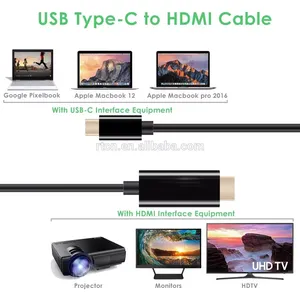 Adaptador RuiTeng tipo C a HDMI compatible con 4K @ 60Hz Plug & Play Compatible con MacBook Computer Monitor USB C a HDMI Cable - Product Image 5
