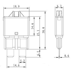 5A 10A 15A 20A 25A 30A ripristino manuale interruttore termico sovraccarico fusibile ATC - Product Image 2