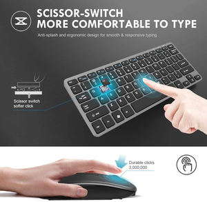 Compact Full-Size Slim Dual Mode Magic Multimedia Rechargeable Wireless <strong>Keyboard</strong> <strong>and</strong> <strong>Mouse</strong> Combo <strong>Keyboard</strong> <strong>Mouse</strong> Set - Product Image 3