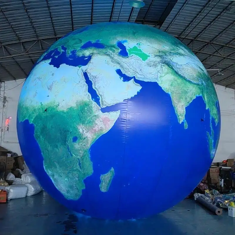 Boule de terre gonflable publicitaire avec lumières led globe du monde gonflable carte de la terre ballon gonflable grand globe terrestre