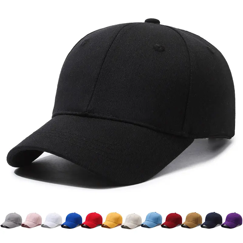 Factory Price Custom High Quality Promotional Plain Cotton Baseball Cap Embroidered Logo Cotton Polyester Fitted Baseball Cap