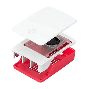 EParthub-Funda oficial para Raspberry Pi 5, ventilador PWM con PIN GPIO, color rojo/blanco - Product Image 1