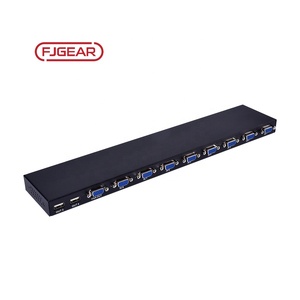 FJ-810UK-M Fjgear8ポートUSB2.0KVMスイッチ、VGAプラグアンドプレイメタルケース付きUSB1.1インターフェース在庫あり - Product Image 2