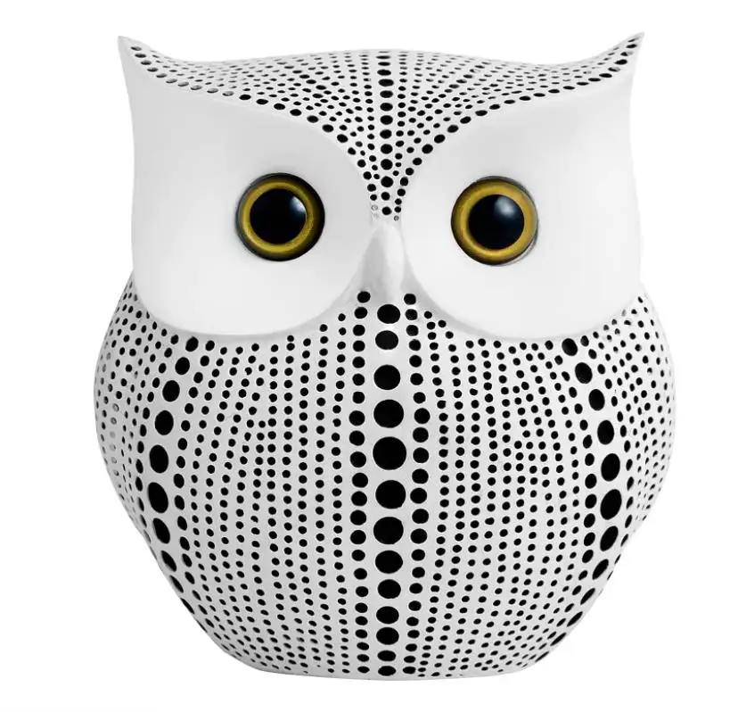 Polyresin Figurine Owl Statue for Home Decor Accents Living Room Office Bedroom Kitchen Laundry House Apartment Dorm