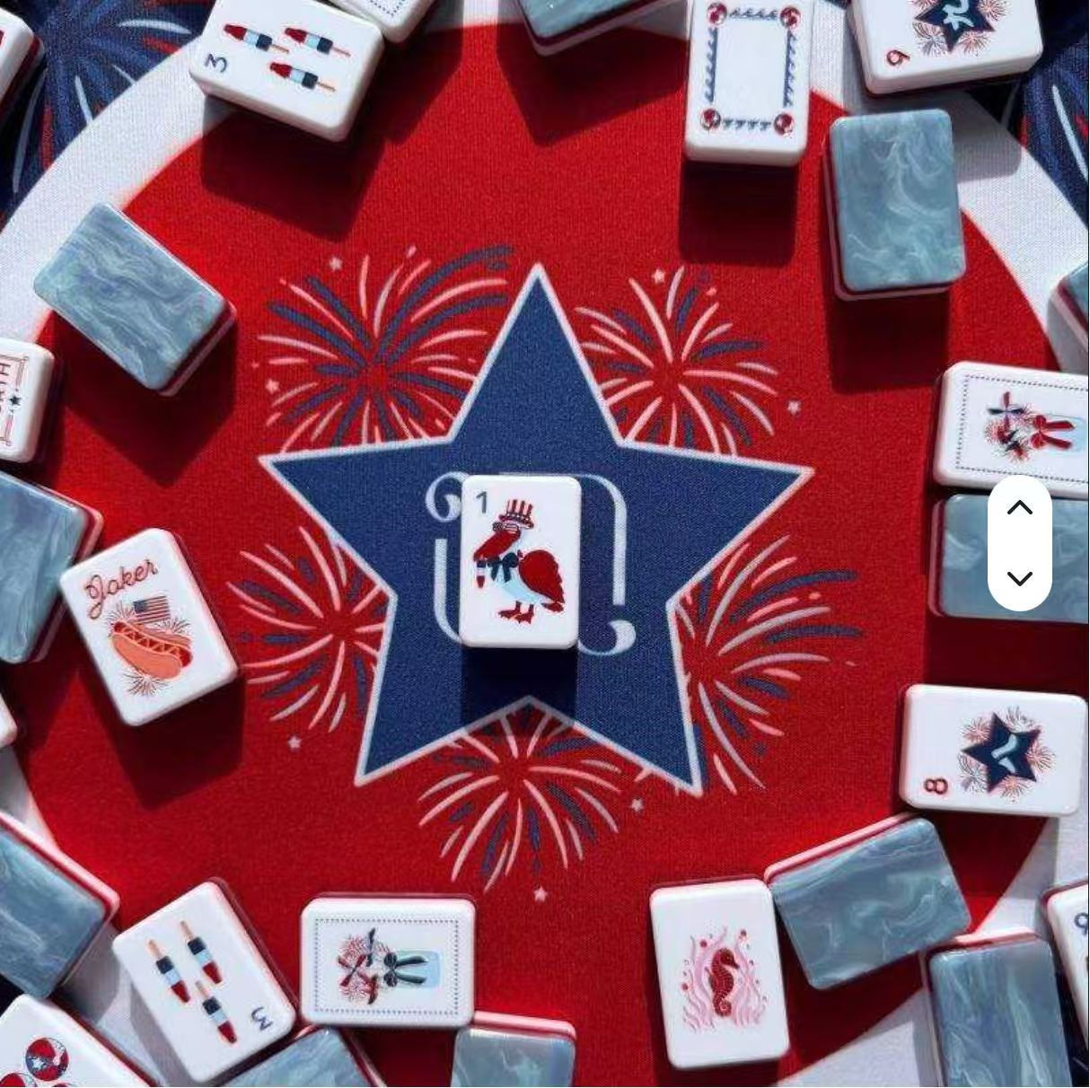 American commemorative fireworks airplane mahjong