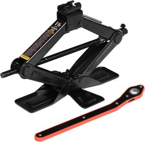 1.5トンブラックスチールリフトジャック3lb容量自動修理ツールキットレンチCE認定カージャックを含む - Product Image 1