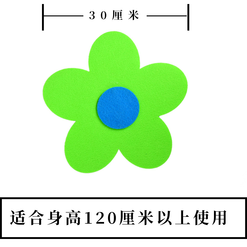 Élastique à cheveux à fleurs vertes 30CM
