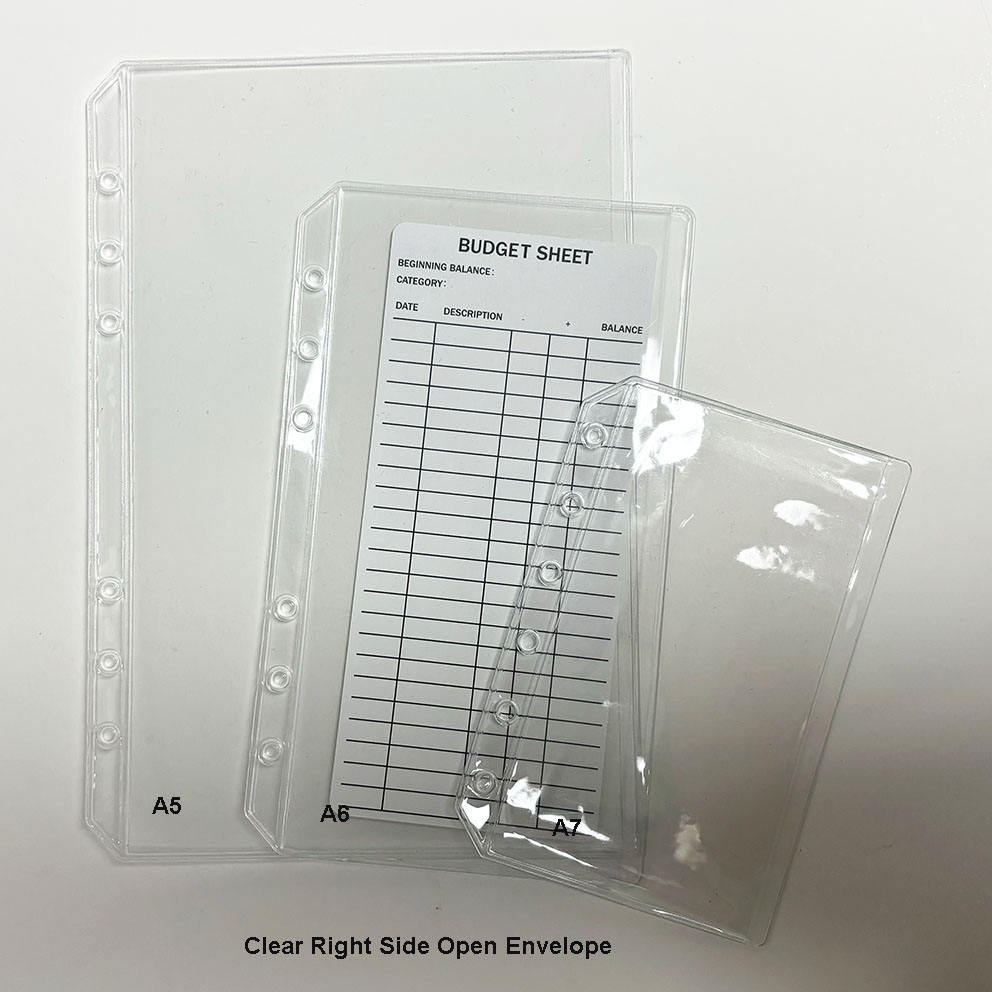 Enveloppe ouverte sur le côté transparent