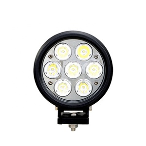 2X2 4X4 araba aksesuarları 12V 6 inç yuvarlak 70W çalışma ışığı 7X10W motosiklet led far LED sürüş ışık - Product Image 1