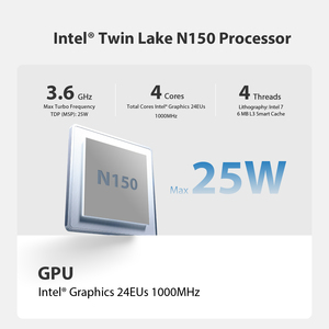 Beelink MINI S 13 Intel Celeron N150 Office Mini PC 4C/4T 2GHz ถึง3.6GHz - Product Image 6