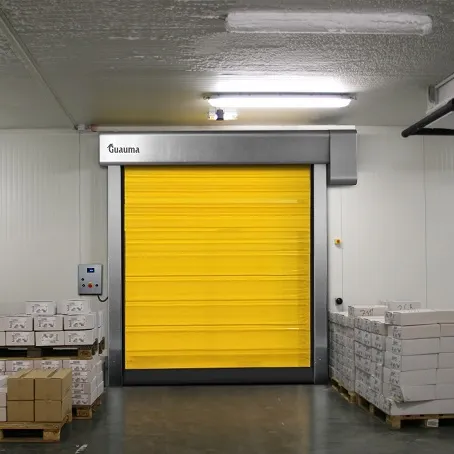 Cool room high speed PVC roller interior door with thermo insolation