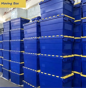 頑丈な大型物流包装移動トートボックスプラスチック収納クレート入れ子式積み重ね可能再利用可能なビン - Product Image 5