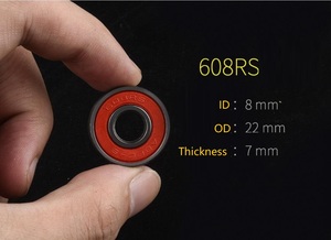 Tùy chỉnh emq động cơ duy nhất Vòng bi 608ZZ 2rs ABEC-9 Skateboard cạnh tranh Băng Con lăn Skate mang - Product Image 2