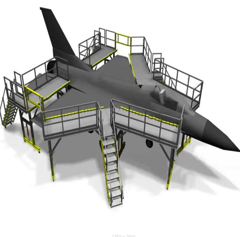 Plate-forme de travail en alliage d'aluminium personnalisée pour les aéroports sous l'échelle de travail de la machine plate-forme d'entretien des avions