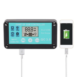 Regolatore di carica solare MPPT 10-100A 12V/24V regolatore solare a protezione multipla schermo LCD ricarica rapida caricabatteria 3.0