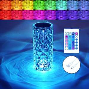 Modern Romantic Desk Indoor <strong>Rose</strong> 16 Color Changing RGB Decorative Touch Rechargeable USB Led Crystal Night Lights Table <strong>Lamp</strong> - Product Image 1
