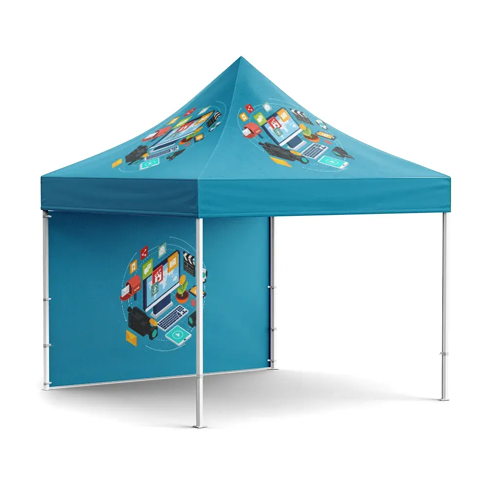 Barraca de aço durável grande para feiras, gazebo com estrutura de 10*10 pés, personalizada