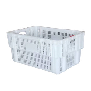 Caja de transporte de frutas y verduras de carne de grado alimenticio 100%, caja de rotación de pescado, caja de plástico apilada y anidada con precio de fábrica - Product Image 1