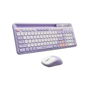 KMSW-018 Stylish 99 Keys 2.4Ghz Wireless <strong>Keyboard</strong> <strong>Mouse</strong> Combo USB Accessible <strong>Computer</strong> Accessory for Office <strong>Use</strong> with Phone Slot