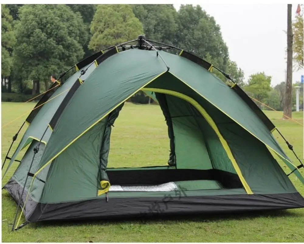 Carpas Pop Up de doble capa para acampada al aire libre, alta calidad, impermeable, fabricantes familiares, precio al por mayor, envío rápido, novedad