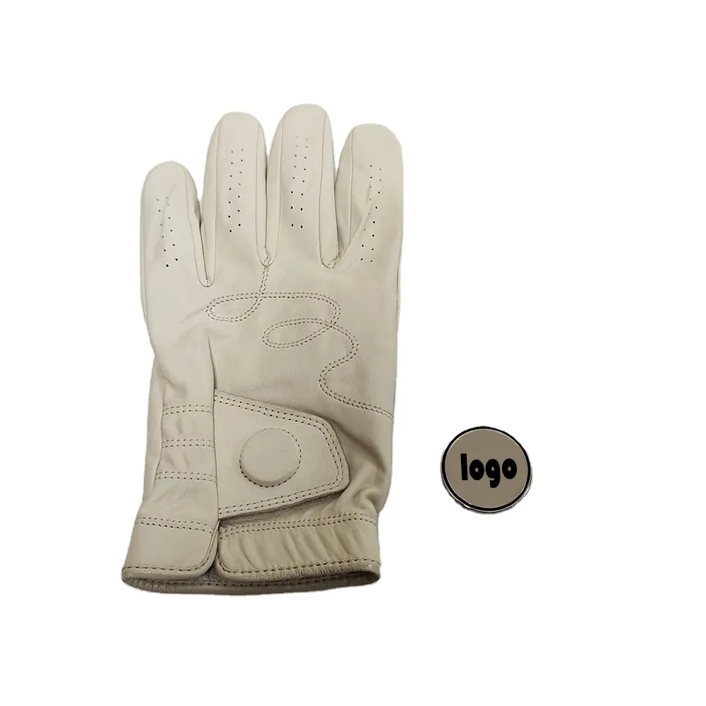 Cabretta-guantes de Golf de cuero sintético para hombre, manoplas suaves de agarre para todo tipo de clima