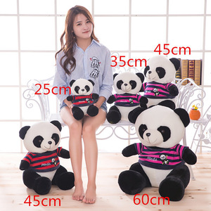 DHF290 promoción nuevo diseño moda lindo Panda peluche juguete suave relleno lindo Panda peluche muñeca piel para regalo de cumpleaños - Product Image 3