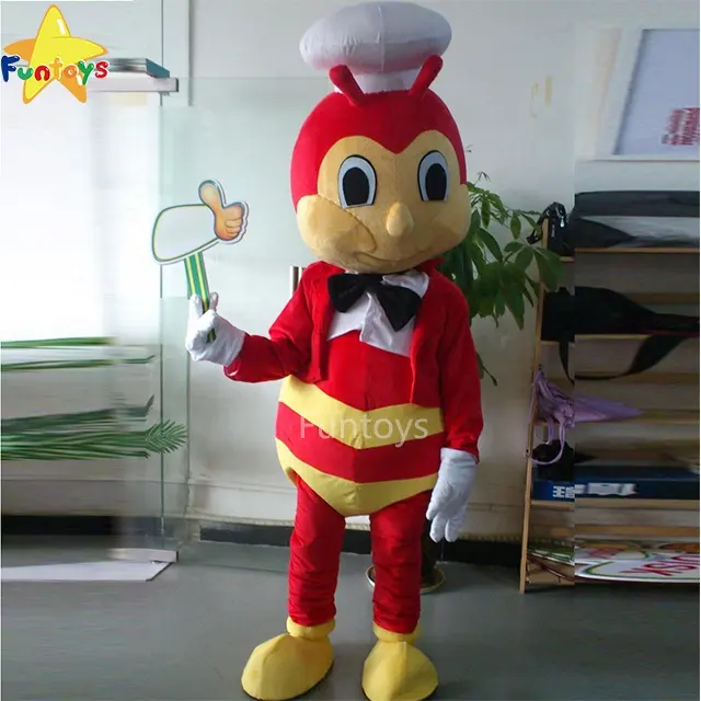 Fantasia adulto de pelúcia, brinquedos funtoy ce jollibee, em philippines, feliz abelha, cosplay, vestido extravagante comercial