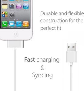 IPhone 4/ 4s iPhone 3G/3Gs iPad 3/2/1 iPod Classic iPod Touch iPodNano用の30ピンからUSB同期データおよび充電ケーブル - Product Image 3