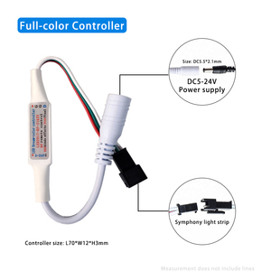 RF беспроводной мини-контроллер Dream Color 1024 Pixel DC 5-24V 6A светодиодный SPI TTL-сигнал Диммер с 21-клавишным пультом дистанционного управления для ламп - Product Image 4