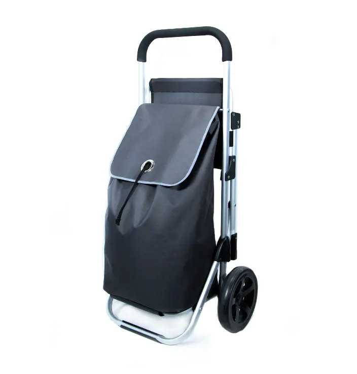 Factory Direct Price Hot Sales Reusable Supermarket Customized Logo Foldable Shopping Cart With Seat