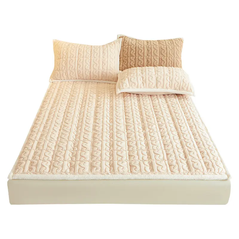 Lit simple double taille personnalisée bienvenue prix de gros matelas en velours super épais pour matelas de lit king size