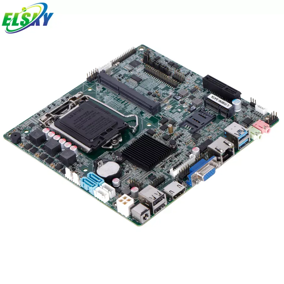 Микро материнская плата с двумя HD-MI PCIE X4 2 * SATA3.0 MSATA3.0 Haswell Core i3 i5 4570 i7 H61 H310 H510 H81 LGA1151 Mini itx для Des