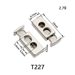 Tapón de cordón redondo elástico de 6mm con cordón de Metal, bloqueo de tope de cuerda, técnica de chapado, bloqueo de extremo de tapón de cuerda indefinido - Product Image 3