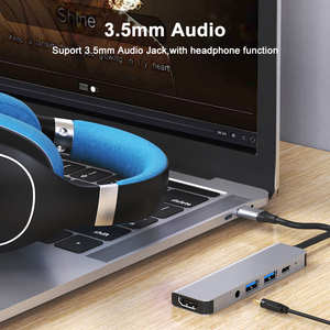 5合1 USB C型集线器，适用于带4K HDTV 3.5毫米音频SD TF接口的MacBook Pro/Air 2019供电的USB 3.0适配器 - Product Image 2