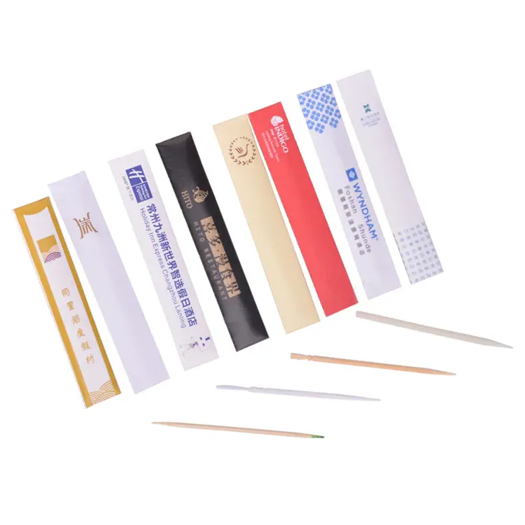Envoltório de papel personalizado oem & eco palito dental de madeira do pássaro do bambu com garrafa à venda