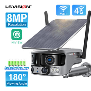 LS vizyon 4K 8MP açık WiFi PTZ çift Lens insan otomatik izleme su geçirmez güvenlik kameraları 4G SIM kart çift ekran güneş kamera - Product Image 5