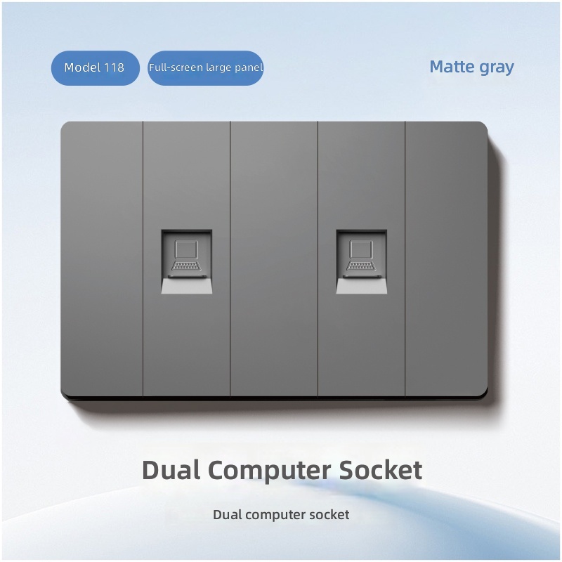 Double computer socket