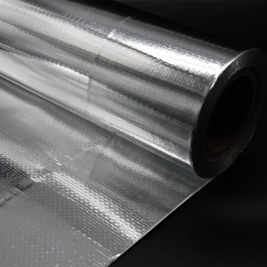 Double/Single Side MPET Aluminum Foil Coated Woven Fabric Roofing/Heat Resistance Insulation