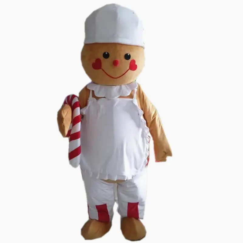 Marrone gingerbread Man costume della mascotte/costume del fumetto
